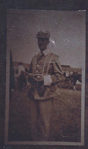 James S. (Budd) Murray in Horse Racing attire. Photo believed taken at Richard Delafield's Brook Farm race. Budd later became superintendent of Brook Farm. 11/7/1914 chs-001572